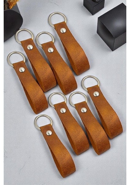8'li Hakiki Deri Artisan Series Anahtarlık Camel - Özelleştirilebilir fiyatları