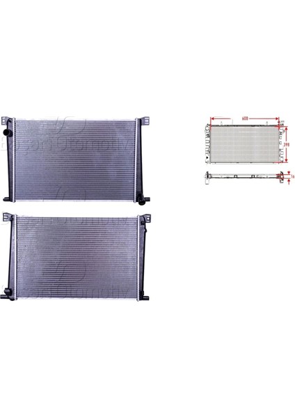 Su Radyatörü – 7535099 Wisco – Bmv Mini R56 05-13. Clubman R55 06-14. Cabrio R57 07-15 Uyumlu