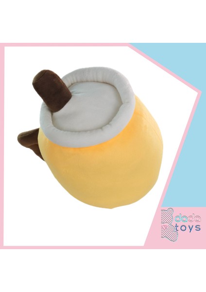 Kahve Kupasi Yastik Peluş Uyku Arkadaşi 30 cm Sari Inslm