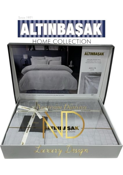 Jakarlı Saten Çift Kişilik Nevresim Takımı Adelya Puce