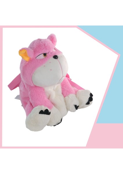 Kizgin Kedi Sabriye Peluş Çanta 40 cm Pembe Inslm