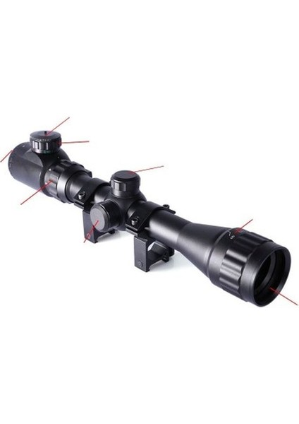 3-9X32AOEG Çift Işık Kırmızı Yeşil Kaynaklı Dürbün.glpzr