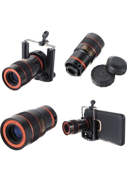 8X18 Zoom Teleskop Telefon Kamera Lensi Mini El Dürbünü.glpzr