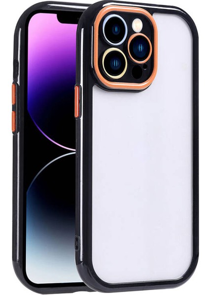 Apple iPhone 14 Pro Max Kılıf Kamera Korumalı Renkli Kenar ve Çerçeve Tasarımlı Vitamin Kapak