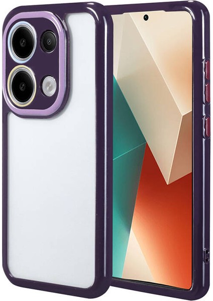 Xiaomi Redmi Note 13 4g Kılıf Kamera Korumalı Renkli Kenar ve Çerçeve Tasarımlı Vitamin Kapak
