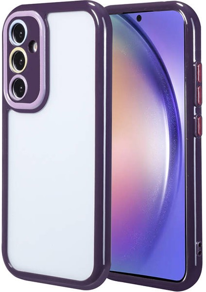 Samsung Galaxy A54 Kılıf Kamera Korumalı Renkli Kenar ve Çerçeve Tasarımlı Vitamin Kapak