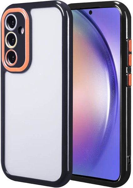 Samsung Galaxy A54 Kılıf Kamera Korumalı Renkli Kenar ve Çerçeve Tasarımlı Vitamin Kapak