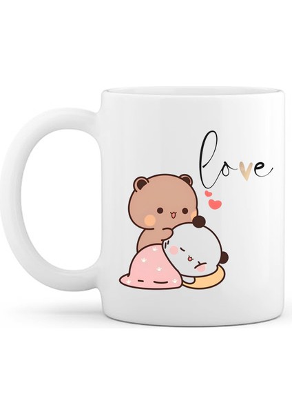 Bubu Dudu ' Love ' Porselen Kupa Bardak (Tekli)