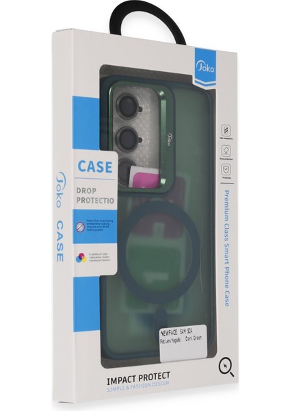 Samsung Galaxy S24 Plus Flet Lens Magsafe Kapak - Koyu Yeşil Dpmah modelleri