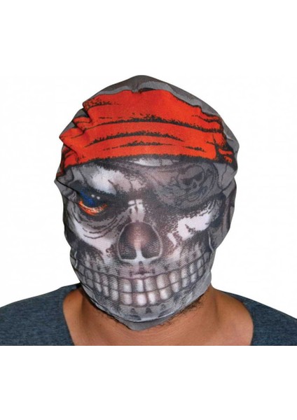 Kafaya Tam Geçmeli Bez Korsan Maskesi - Streç Korku Maskesi - 3D Baskılı Maske Model 4.glpzr