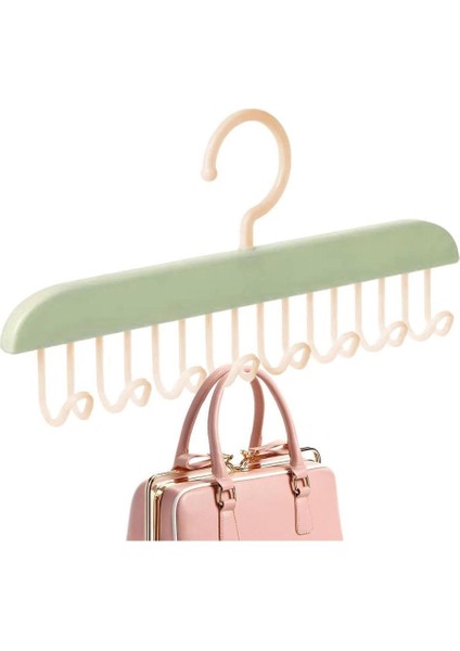 3 Adet 8 Kancalı Plastik Yapışkanlı Askı Dolap Banyo Takı Askısı Organizer