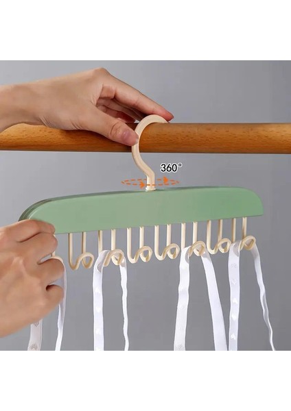 2 Adet 8 Kancalı Yapışkanlı Askı Çok Amaçlı Iç Çamaşırı Dolap Banyo Askısı Takı Organizer