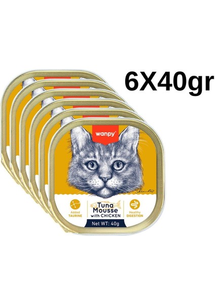 Kedi 40G 6'lı Ton Balıklı & Tavuklu Alutray Yaş Mama