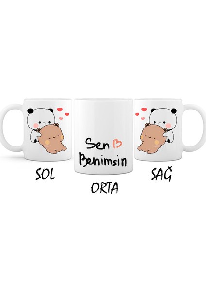 Bubu Dudu ' Sen Benimsin' Porselen Kupa Bardak ( Tekli)
