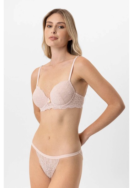 Boş Kaplı Sırt Dantel Detaylı Sütyen Takımı