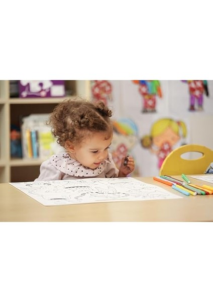Çocuk Funny Mat White 40X40CM - Sevimli Canavarlar