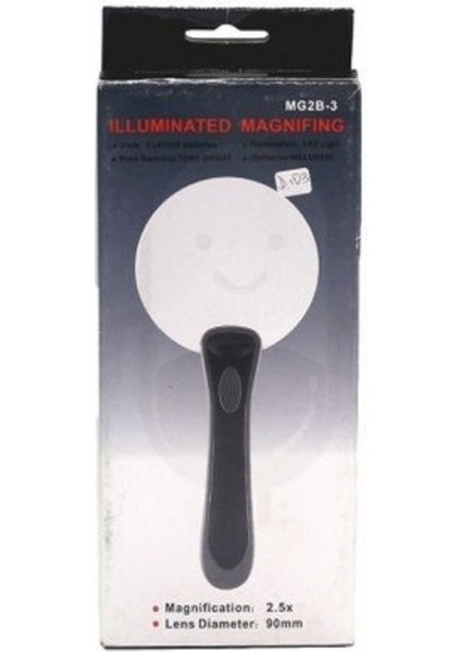 2 LED Işıklı 2.5X-90MM Okuma Büyüteç