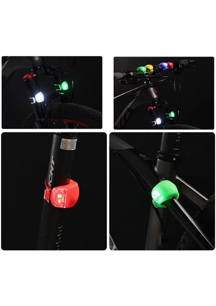 4 Adet LED Işıklı 3 Fonksiyonlu Bisiklet Scooter Işık Su Geçirmez Flaşör Seti fırsatları