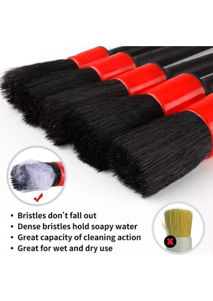 5 Adet Oto Uyumlu Araç Detaylı Temizlik Fırçası Araba Klima Kalavye Temizleme Toz Alma Fırçası