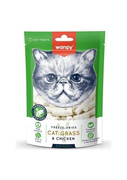 Kedi Dondurulmuş Kedi Çimi ve Tavuklu Ödül 20 gr