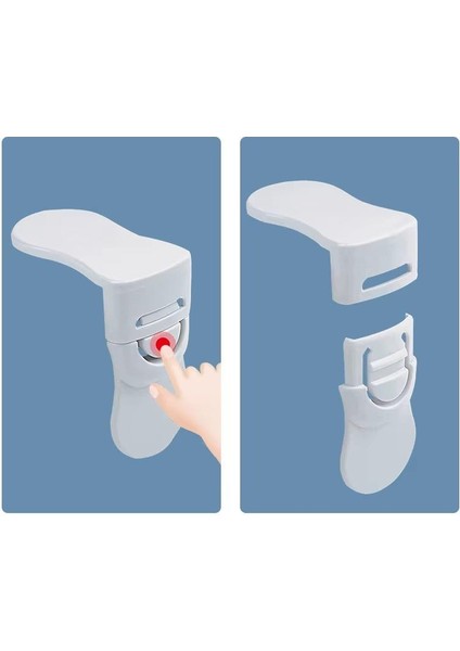4 Adet Kapı Kolu Çocuk Koruyucu Kilit Balkon Ev Yatak Odası Kapı Güvenlik Kilidi Emniyet