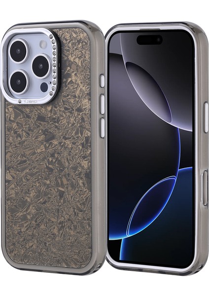 iPhone 16 Pro Kılıf Taşlı Tasarım Kapi Kapak