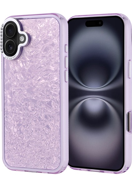 iPhone 16 Plus Kılıf Taşlı Tasarımlı Kapi Kapak
