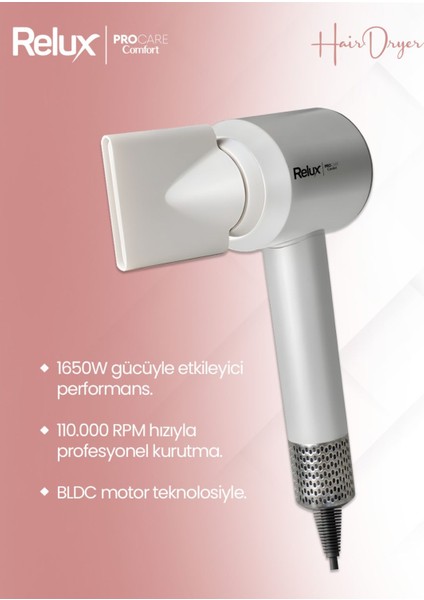 RHD6165W Procare Comfort Bldc Motor Saç Kurutma Makinesi 1650W