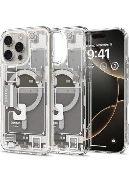 iPhone 16 Pro Kılıf Ultra Hybrid Magfit Magsafe Özellikli Zero One Natural Titanium - ACS08137 modelleri