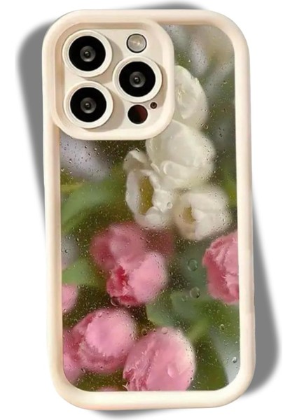 13 ve 13 Pro Yağlıboya Çiçek Desenli Telefon Kılıfı - Şık ve Dayanıklı Tasarım (13 Petals)
