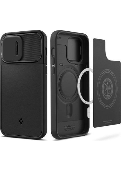iPhone 14 Pro Kılıf Optik Armor Magfit Magsafe Özellikli Black - ACS04993