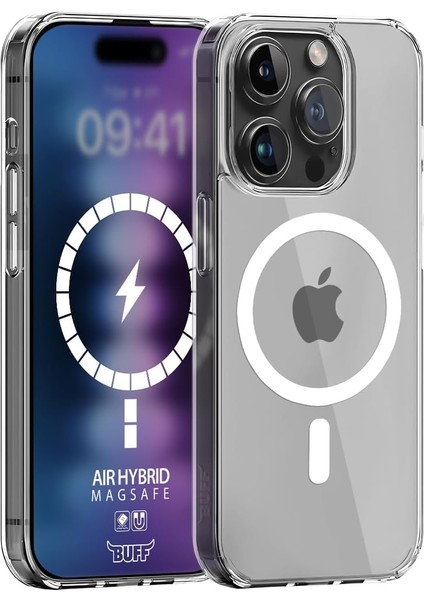 iPhone 15 Pro Max (6.7") Magsafe Uyumlu Air Hybrid Darbe Emici Tpu + Pc Şeffaf Kılıf