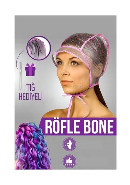 Röfle Bonesi Tığlı Saç Boya Bonesi