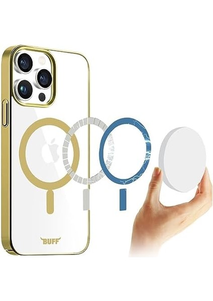 Labs Buff iPhone 15 Pro Max ile Uyumlu Magsafe Uyumlu Slim Fit Kılıf Kablosuz Şarj Destekleyen Sararmaya Karşı Korumalı Kapak (Altın Rengi) modelleri