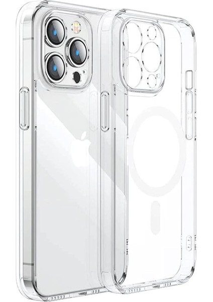 JR-14D8 Manyetik Koruyucu Telefon Kılıfı Ip 14 Pro Max 6.7-Şeffaf