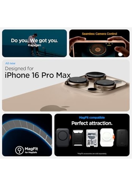 iPhone 16 Pro Max Kılıf Ultra Hybrid T Kamera Buton Korumalı Magfit Magsafe Özellikli Frost Rose Titanium ACS09069 fiyatları