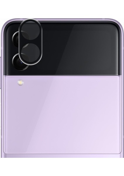 Samsung Galaxy Z Flip 3 Kamera Lens Koruma Camı V2 Siyah