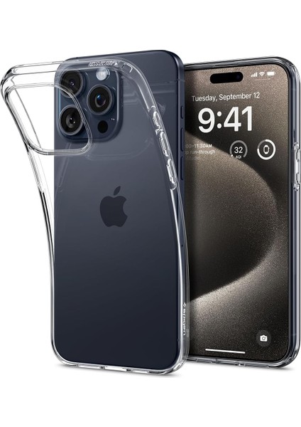 iPhone 15 Pro Max Kılıf Liquid Crystal 4 Tarafı Tam Koruma Crystal Clear - ACS06557