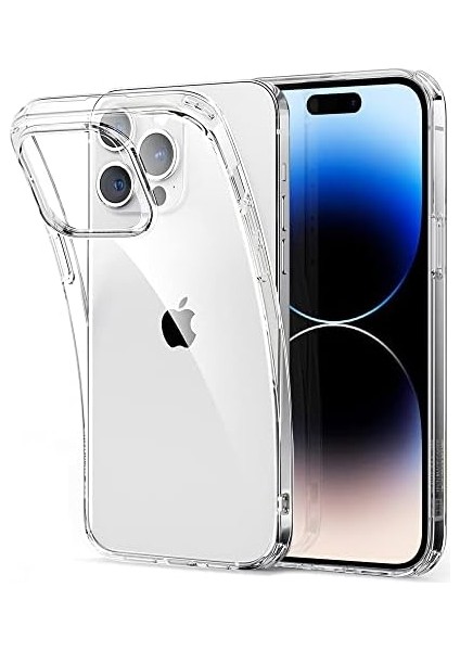 Trend iPhone 14 Pro Max Şeffaf Kılıf 14 Promax Şeffaf Silikon Kılıf, Transparent iPhone 14 Pro Max Kılıfı