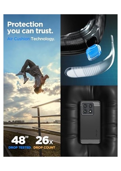Xiaomi 14T Kılıf Rugged Armor Matte Black ACS08857 modelleri
