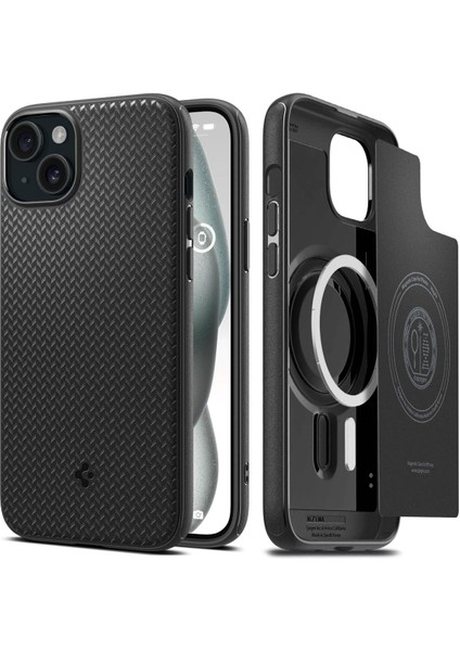 iPhone 15 Plus Kılıf Mag Armor Magfit Magsafe Özellikli Matte Black - ACS06671