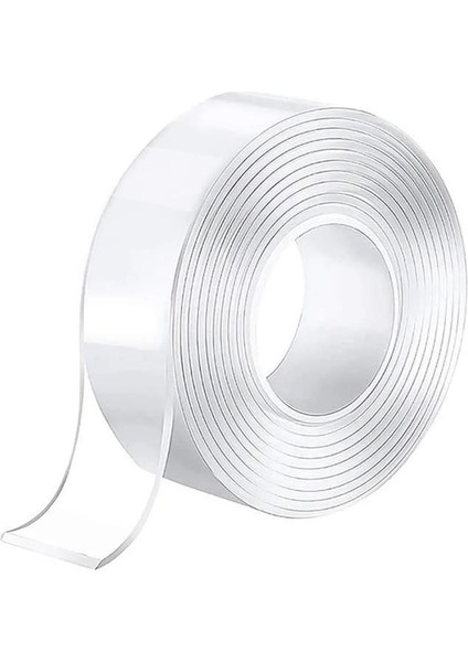 1 Metre 3 cm Duvara Tablo Albüm Obje Dekor Iz Bırakmaz Çift Taraflı Nano Bant Güçlü Yapıştırıcı