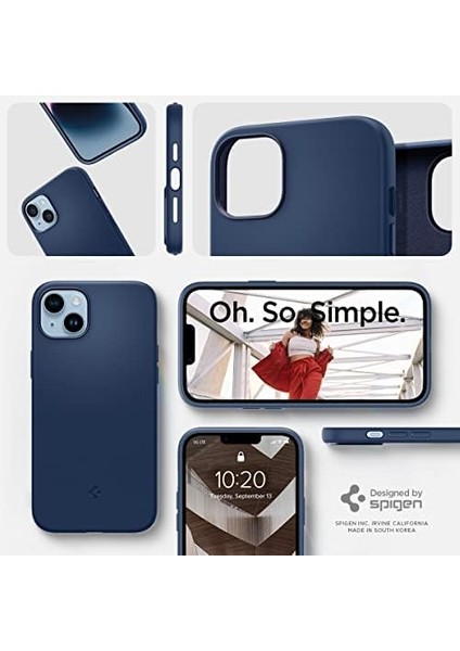 iPhone 14 Plus Kılıf Silicone Fit (Silikon) Magfit Magsafe Özellikli Navy Blue - ACS04921 modelleri