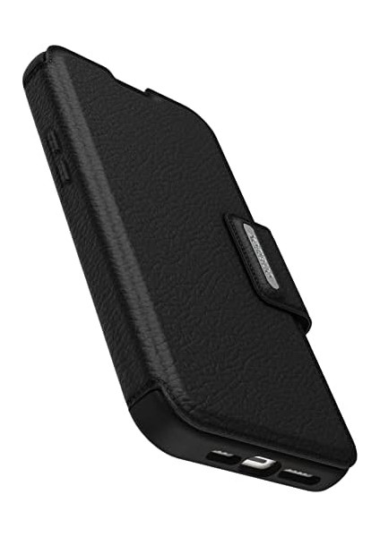 iPhone 14 Plus Strada Kılıf, Darbeye Dayanıklı, Düşmeye Dayanıklı, Iki Kart Tutuculu Birinci Sınıf Deri Folyo, Askeri Standartlara Göre 3 Kez Test Edilmiştir, Siyah modelleri