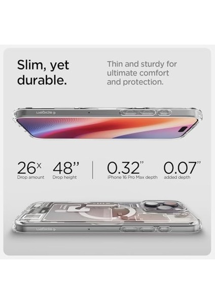 iPhone 16 Pro Max Kılıf Ultra Hybrid Magfit Magsafe Özellikli Zero One Natural Titanium - ACS08381 modelleri