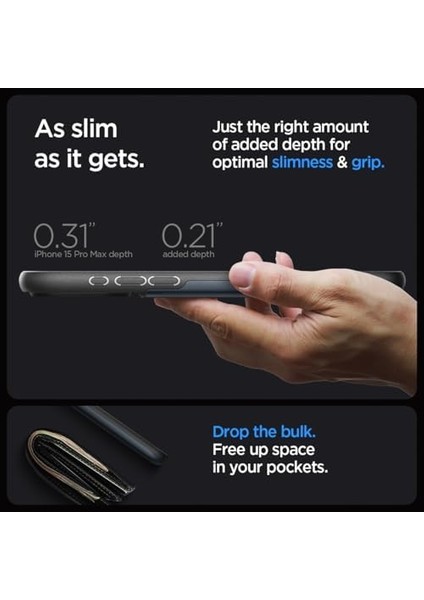 iPhone 15 Pro Max Kılıf Slim Amor Cs Metal Slate - ACS06591 fiyatları
