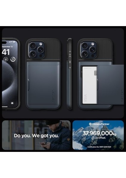 iPhone 15 Pro Max Kılıf Slim Amor Cs Metal Slate - ACS06591 modelleri