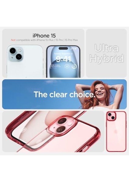 iPhone 15 Kılıf Ultra Hybrid Red Crystal - ACS06794 fiyatları