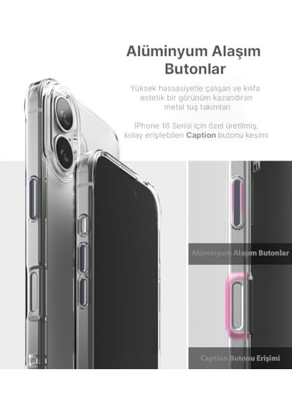 iPhone 16 Için Magsafe ile Uyumlu Supermatt Serisi Arkası Parmak Izi Tutmayan Sert Mat Polikarbonat Kenarları Tpu Silikon Metal Tuşlu Premium Şeffaf Kılıf Kapak (Manyetik, 16) modelleri
