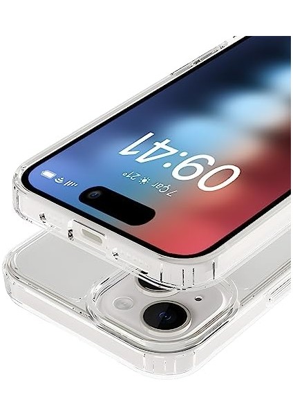 iPhone 15 (6.1") Air Hybrid Darbe Emici Tpu + Pc Şeffaf Kılıf (Crystal Clear)